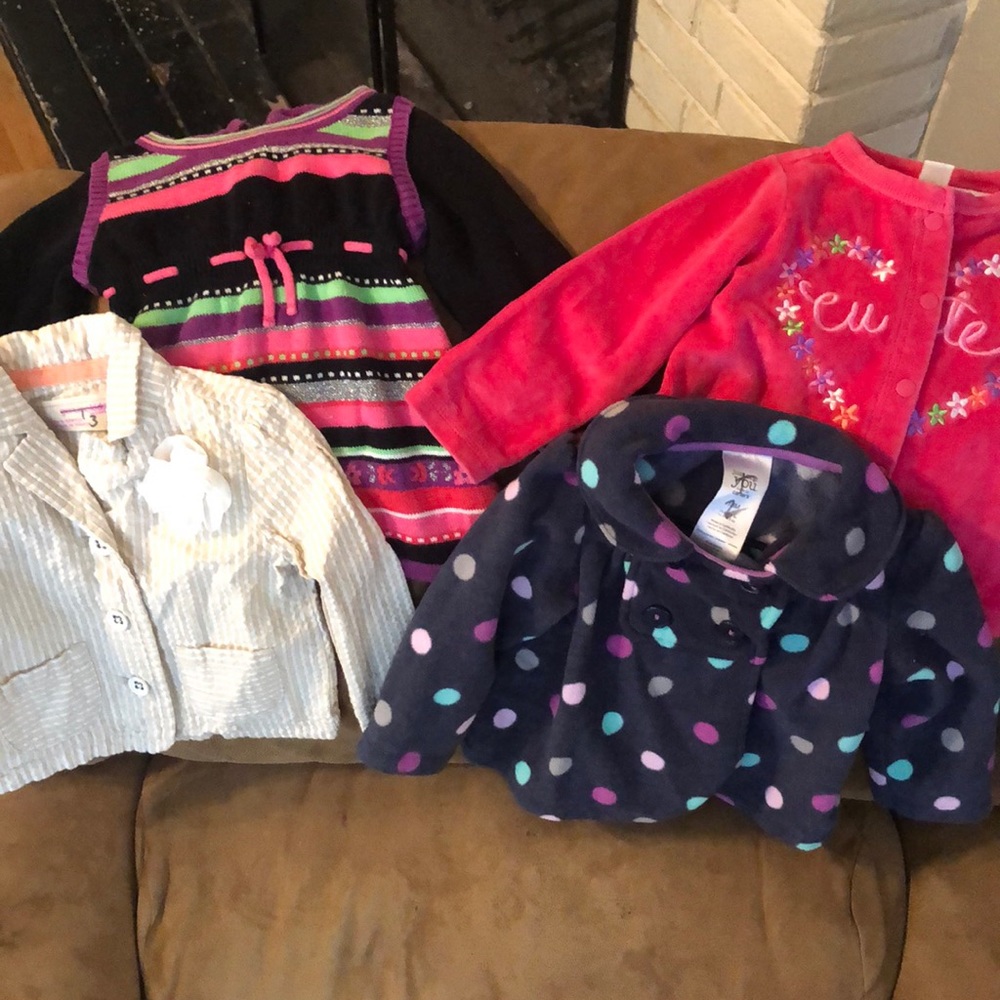 Lot of 4 toddler jackets/sweaters